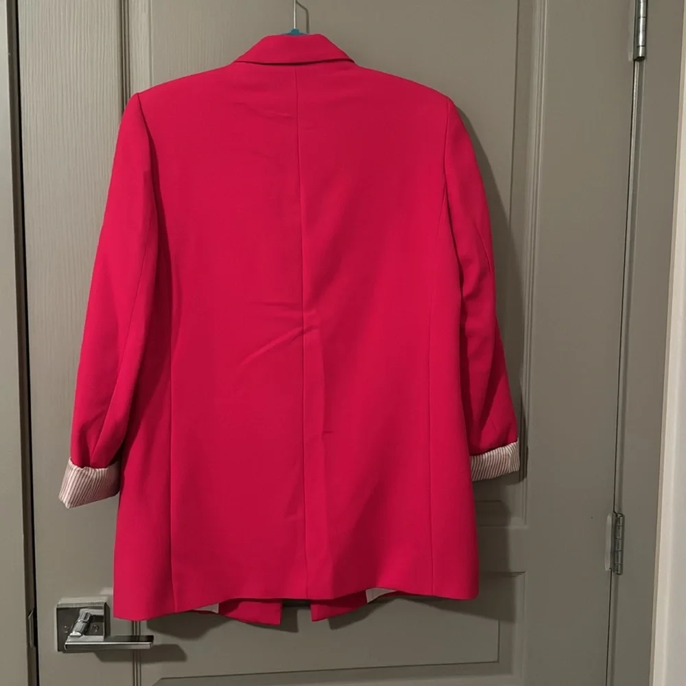 Zara Barbie pink slightly oversized blazer size small - Picture 4 of 4